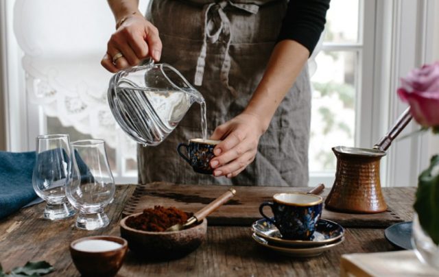 Вимірювання води для кави